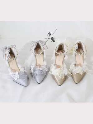 Butterfly Lace Lolita High Heels Shoes (LG56)
